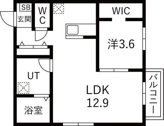 TOYODA FIKA(1LDK/1階)の間取り写真