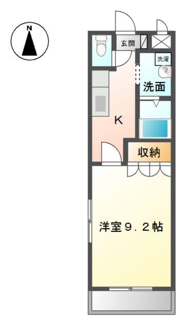 プラッツハウス(1K/2階)の間取り写真