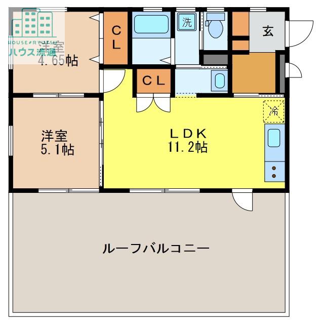 RESIDENCE平和(2LDK/3階)の間取り写真