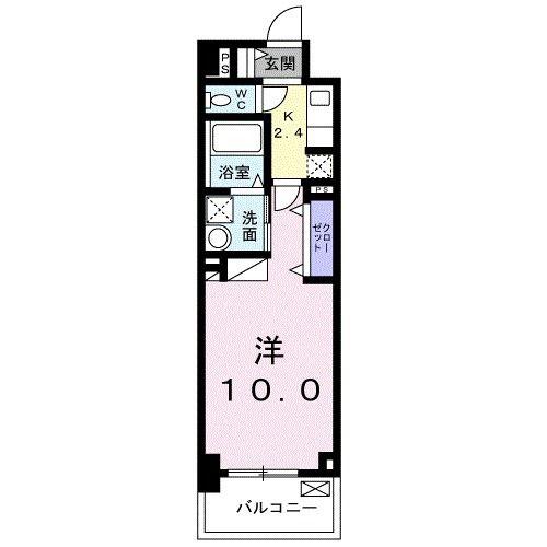 トゥジュール T.Y(1K/2階)の間取り写真