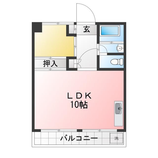サザンマンションA(1LDK/5階)の間取り写真