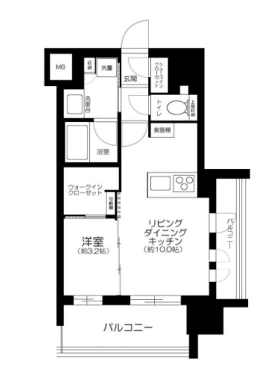 デュオヴェール赤羽FOREST COURT(1LDK/5階)の間取り写真