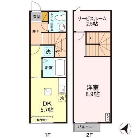 THE FIRST(1DK/1階)の間取り写真