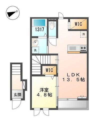 あいトピア(1LDK/2階)の間取り写真
