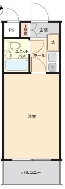 パレドール相模原(1K/5階)の間取り写真