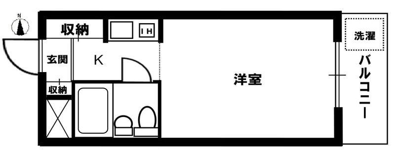 クレール高円寺(ワンルーム/1階)の間取り写真