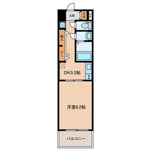 白島城北東亜ビル(1DK/4階)の間取り写真