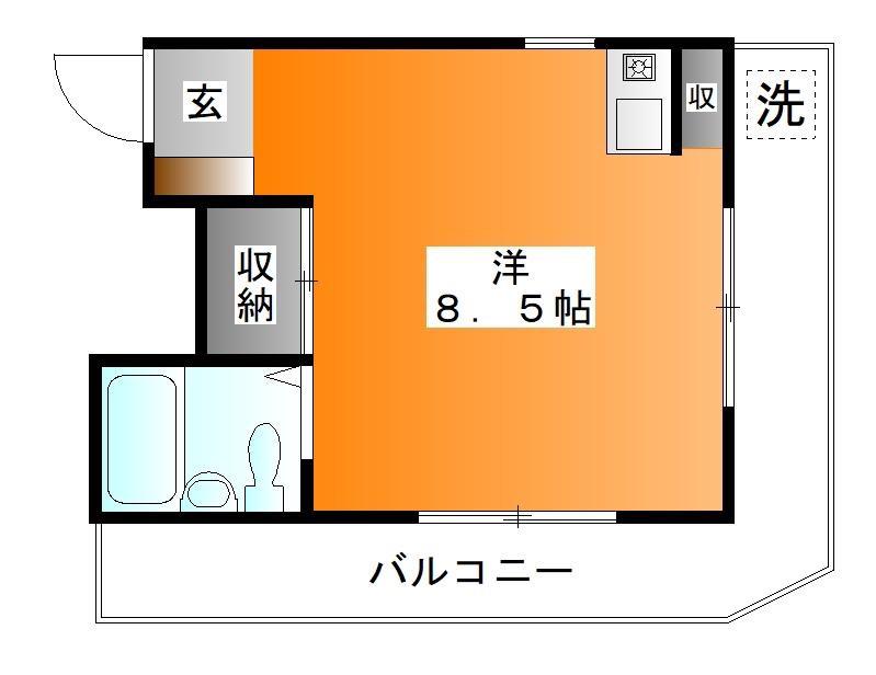 アーバン関沢(ワンルーム/4階)の間取り写真