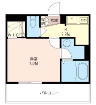 グランエスポワール(1K/2階)の間取り写真