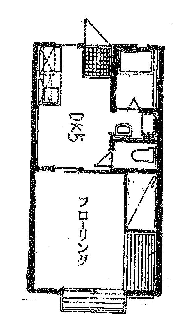 ハイムK(1DK/2階)の間取り写真