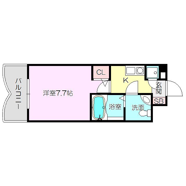 セレニテ新大阪弐番館(1K/15階)の間取り写真