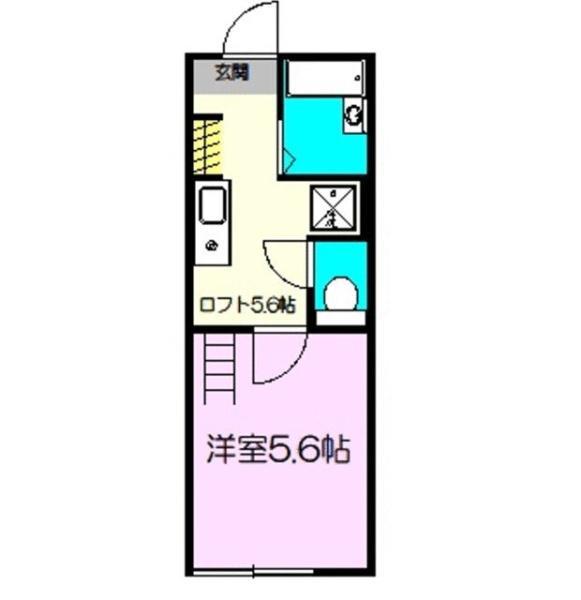 CIERICIA横浜南(1K/2階)の間取り写真