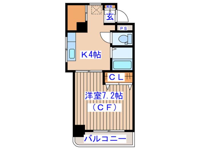 サンコーポはなぶさ(1K/3階)の間取り写真