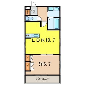 EIKARO(1LDK/3階)の間取り写真