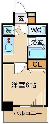 マイナビSTAYミライエ府中(1K/8階)の間取り写真