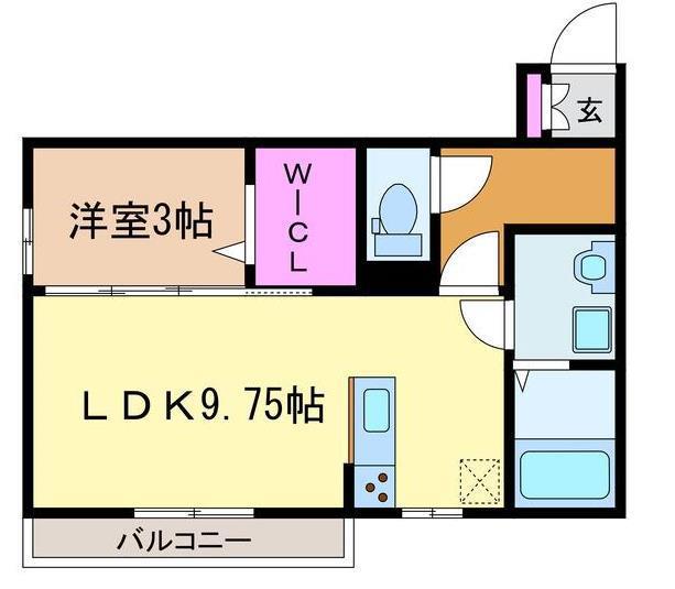 D-ROOM SUMON弁天橋I・II(1LDK/3階)の間取り写真