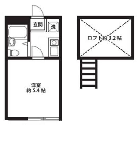 オッコーララさがみ野 8(1K/1階)の間取り写真