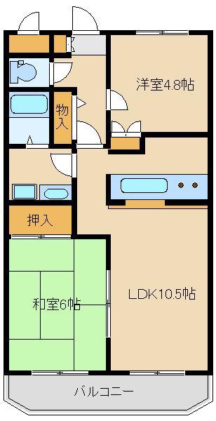 グランチェスタⅡ(2LDK/1階)の間取り写真