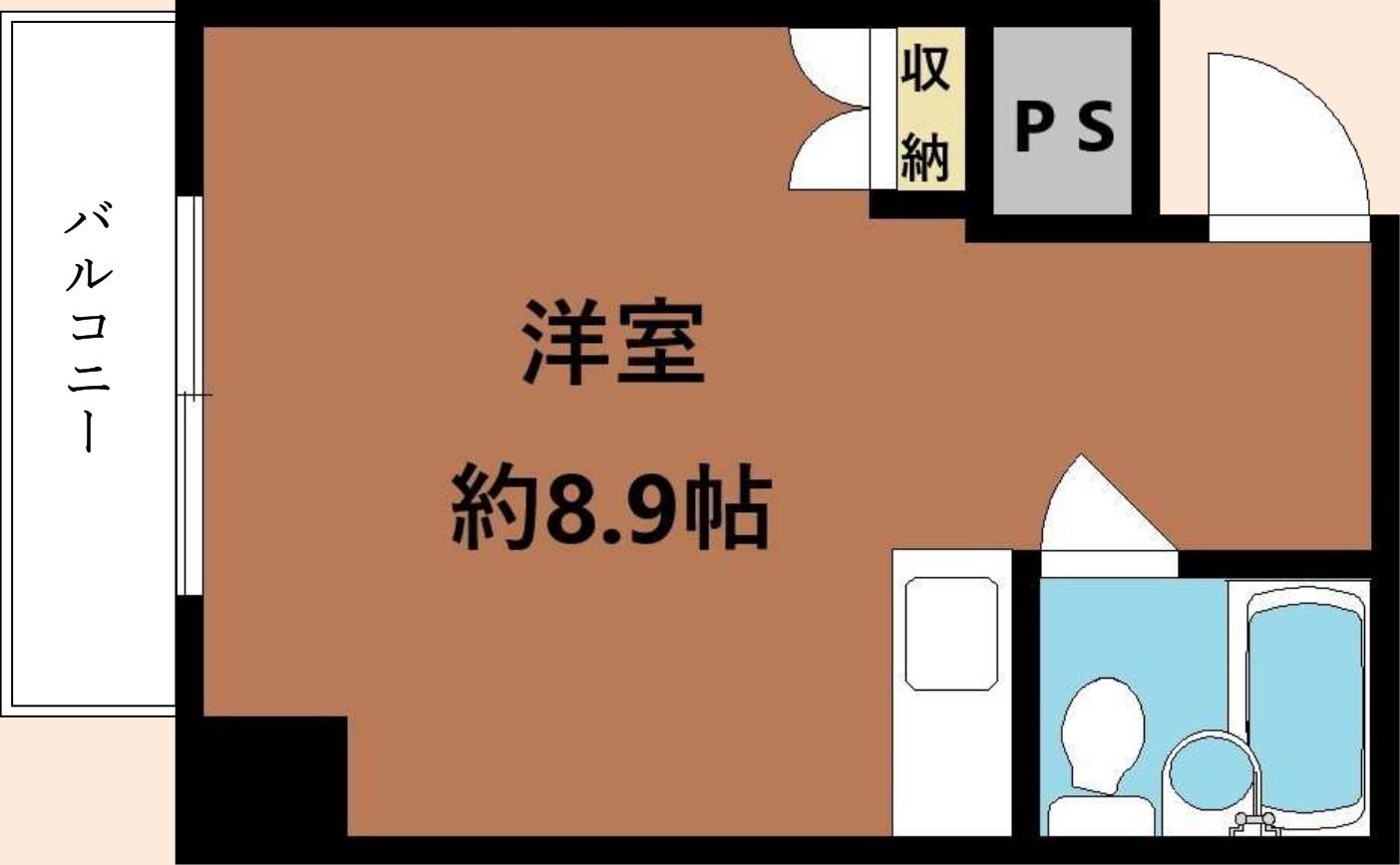 岡崎ミントビル(ワンルーム/2階)の間取り写真