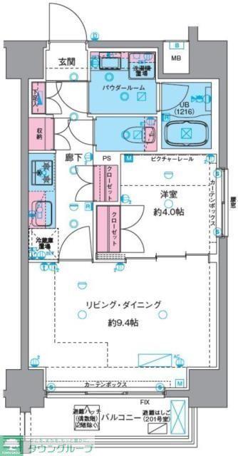 GENOVIA浅草VISKYGARDEN(1LDK/10階)の間取り写真