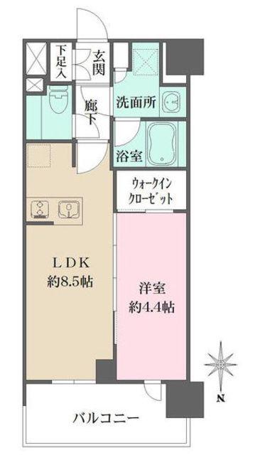 シーズンフラッツ杉並井草(1LDK/2階)の間取り写真
