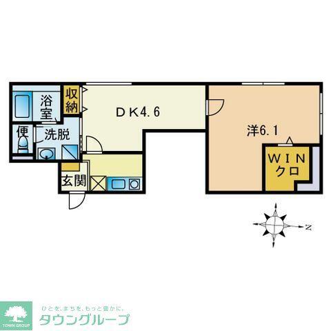 BAMBOO清澄白河(1DK/1階)の間取り写真