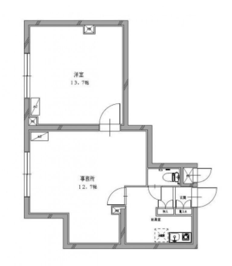 コンフォリア麻布台(1LDK/B1階)の間取り写真