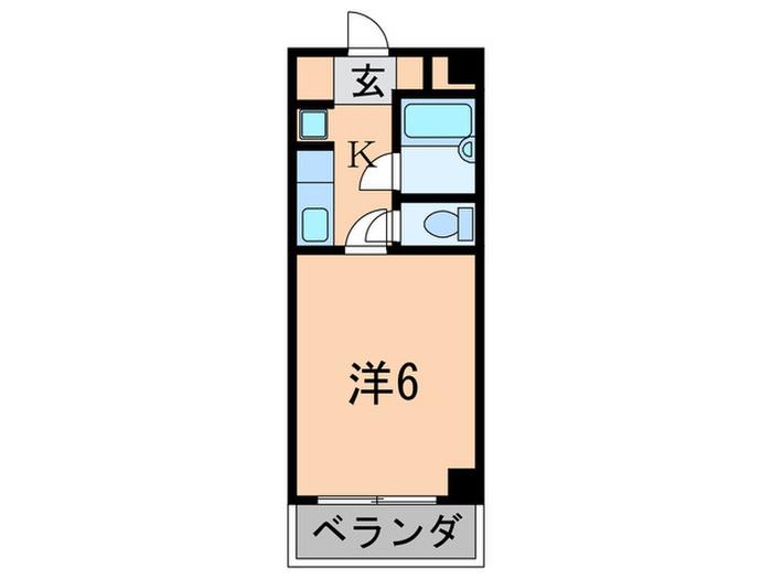 パビリオン甲子園口(1K/4階)の間取り写真