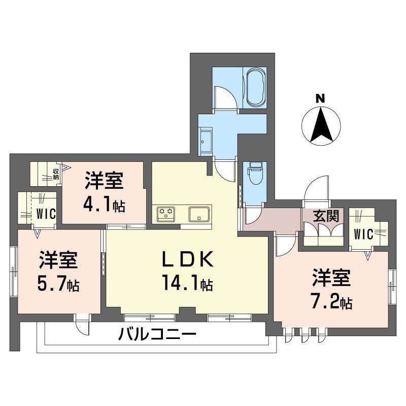 グランディール練馬(3LDK/2階)の間取り写真