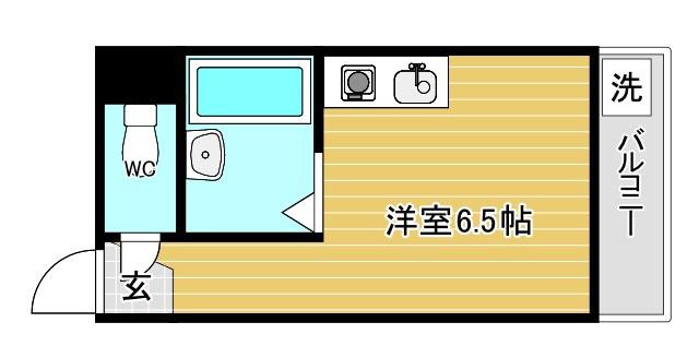 ラパンジール大国4(ワンルーム/3階)の間取り写真
