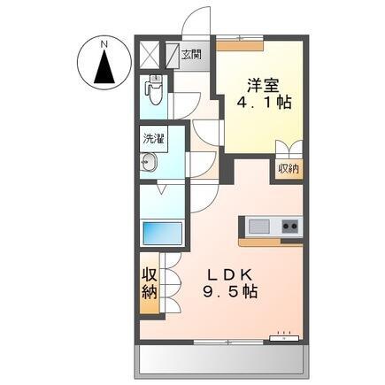 ローズガーデン長塚II(1LDK/2階)の間取り写真