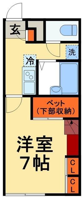 レオパレスフローラMK(1K/2階)の間取り写真