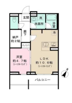 パークサイド宗峯(1SLDK/1階)の間取り写真