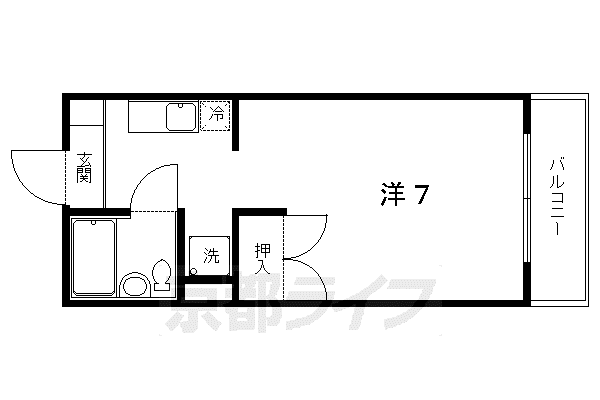 サンシティ共立(1K/3階)の間取り写真