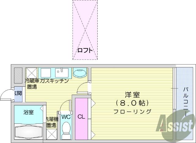 モンターニュ柏木(1K/1階)の間取り写真