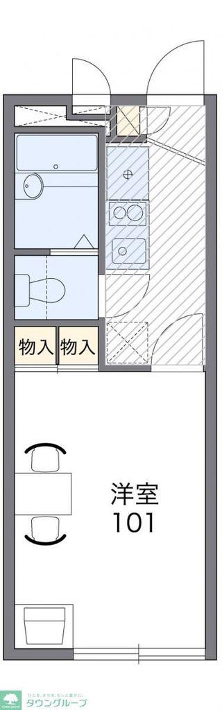 レオパレス東雲(1K/2階)の間取り写真