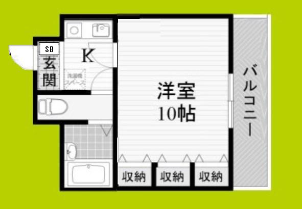 永和マンション(1K/6階)の間取り写真