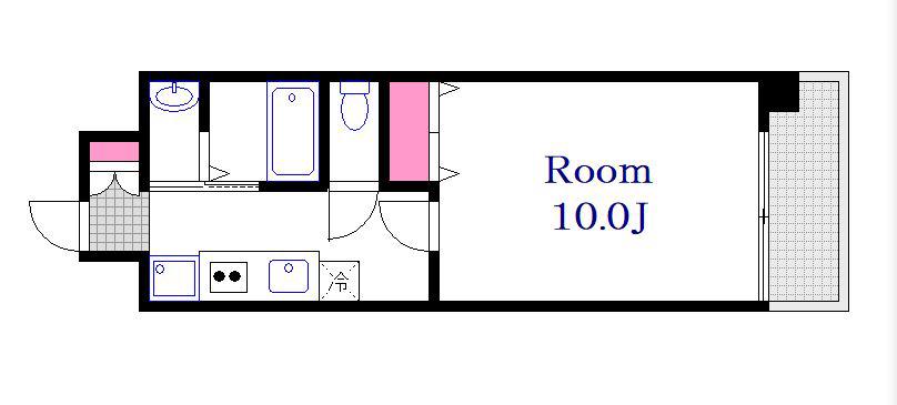 LUTELLA河原町(1K/6階)の間取り写真
