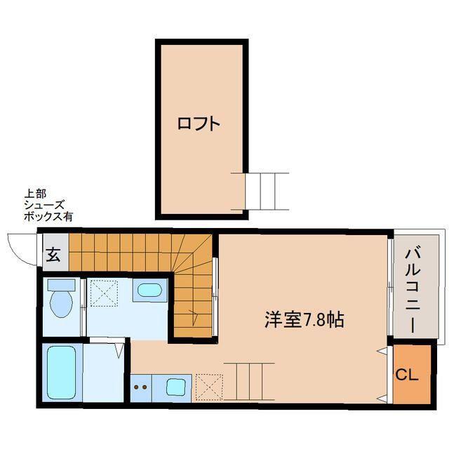 アスコット文化町(1K/1階)の間取り写真