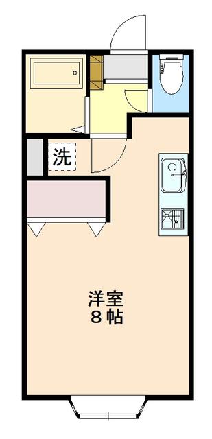 代官町ハウスII(ワンルーム/3階)の間取り写真