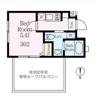 COSMOS新井薬師(1K/3階)の間取り写真