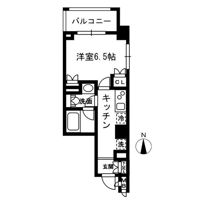 レジディア中落合(1K/3階)の間取り写真