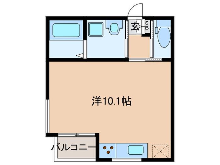 ＪＲ東海道本線 灘駅 徒歩11分 9階建 築53年(ワンルーム/3階)の間取り写真