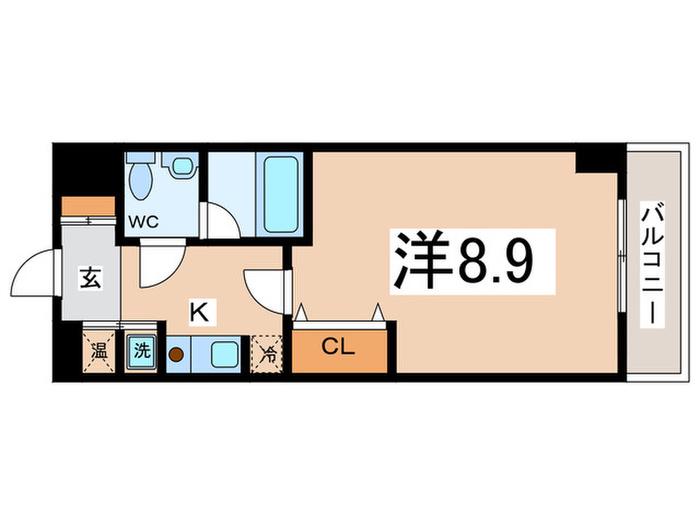レジデンス・ナンワ(1K/7階)の間取り写真