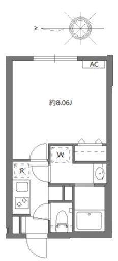 セレヌコート池袋本町(1K/4階)の間取り写真