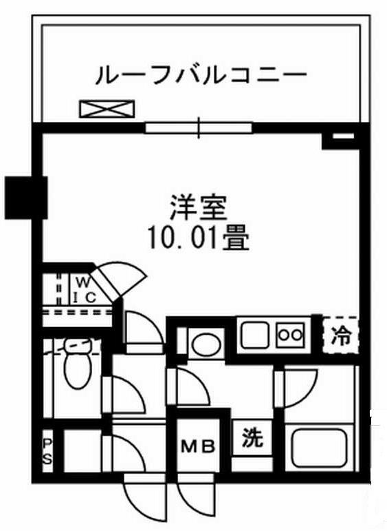 ヴィドカンパーニュ港北ル・ソレイユ(1K/5階)の間取り写真