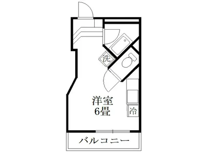 パレFUKUOKA3(ワンルーム/3階)の間取り写真