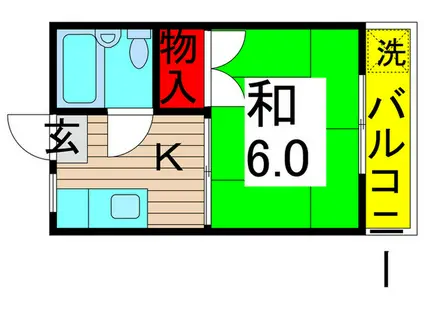 第2青山マンション(1K/2階)の間取り写真