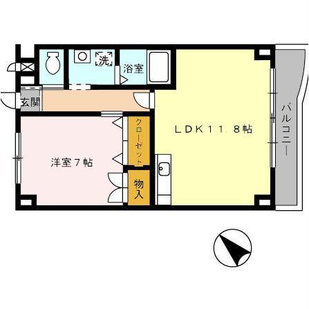 プレタ21(1LDK/3階)の間取り写真
