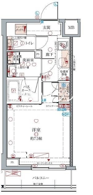CREVISTA浮間舟渡(1K/2階)の間取り写真